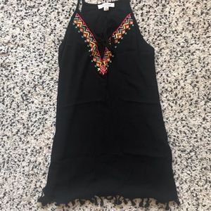 Francesca’s fringed spaghetti strap dress